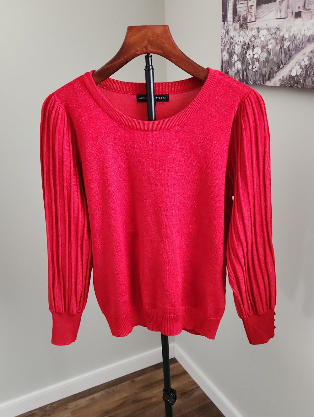 Sparkly, Cozy, Red Long Sleeve Sweater Size M